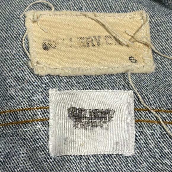 Gallery Dept Rare Cropped Denim Jacket Born To Die Levi Small - Picture 3 of 4